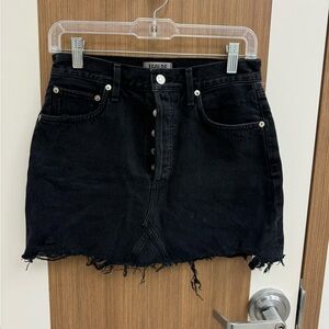 Agolde Distressed‎ Black Mini Skirt